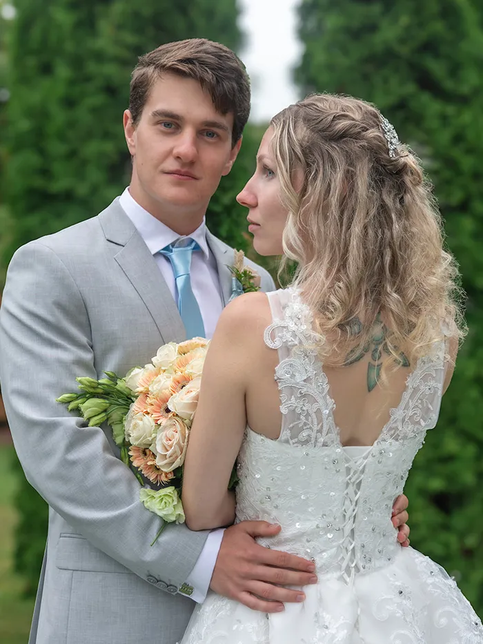 Bride and groom together on their wedding day, Eye Photography wedding portfolio