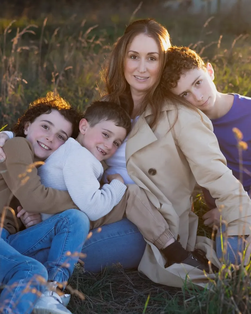 Mother with her three sons at golden hour, Eye Photography family portfolio